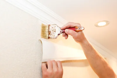 Pose de papier peint à Vellefrie — revêtements muraux et toiles de verre